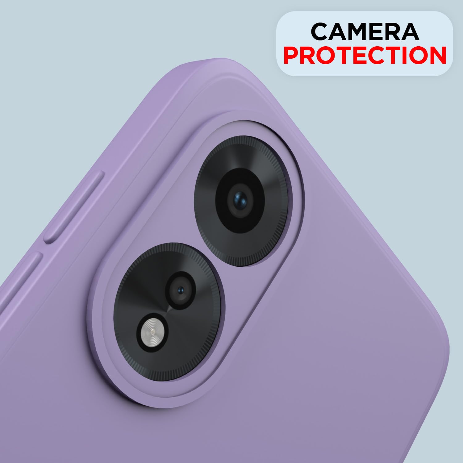 Protect Oppo A38 4G / Oppo A18 4G Back Cover Camera Protection Shockproof Soft Matte Silicone Back Case