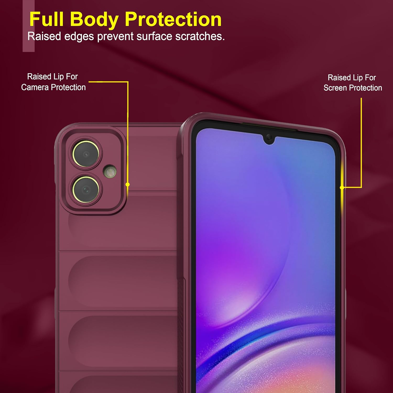Protect Back Case Compatible for Samsung Galaxy M05 Back Case Cover | Liquid Silicon Case