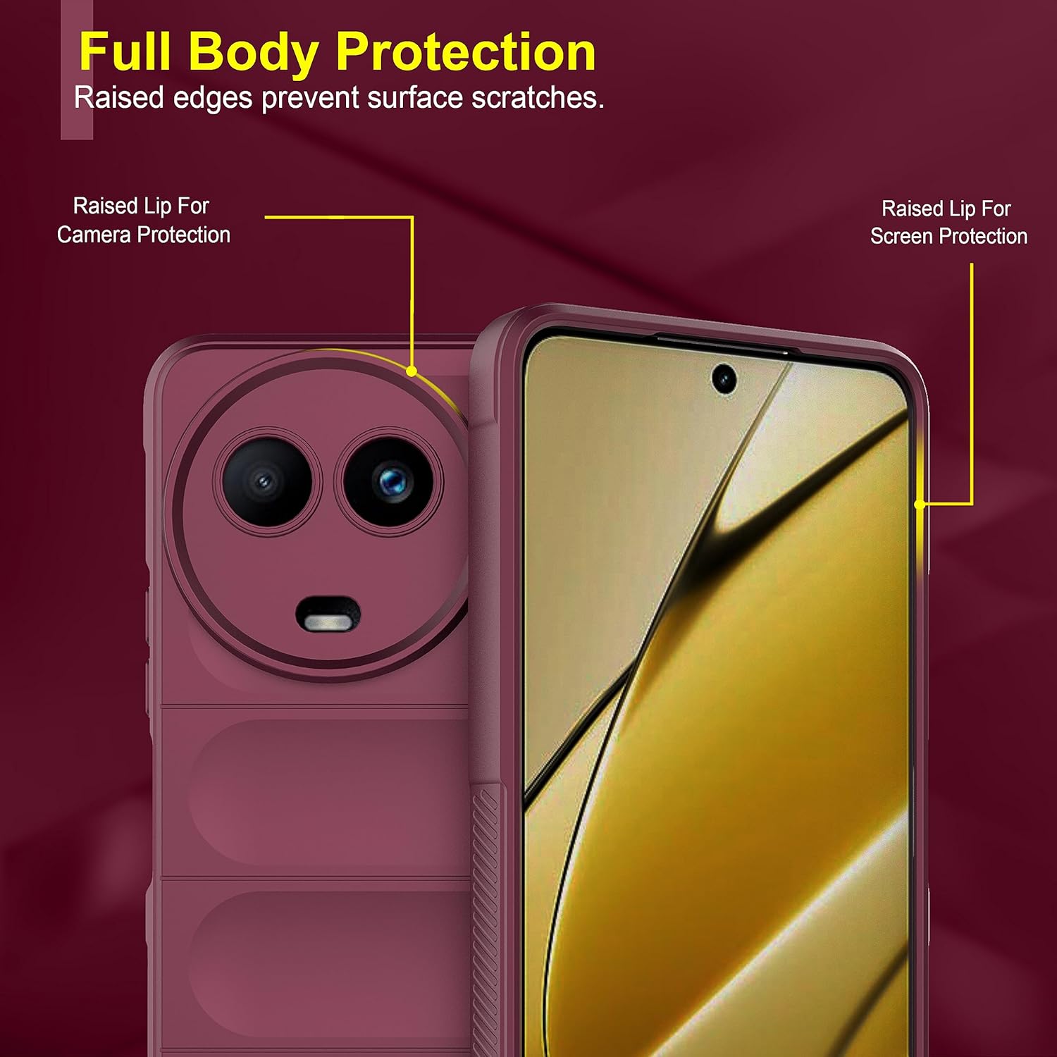 Portect Back Case Cover for Realme C67 5G | Liquid Silicon Case for Realme C67 5G with Camera Protection