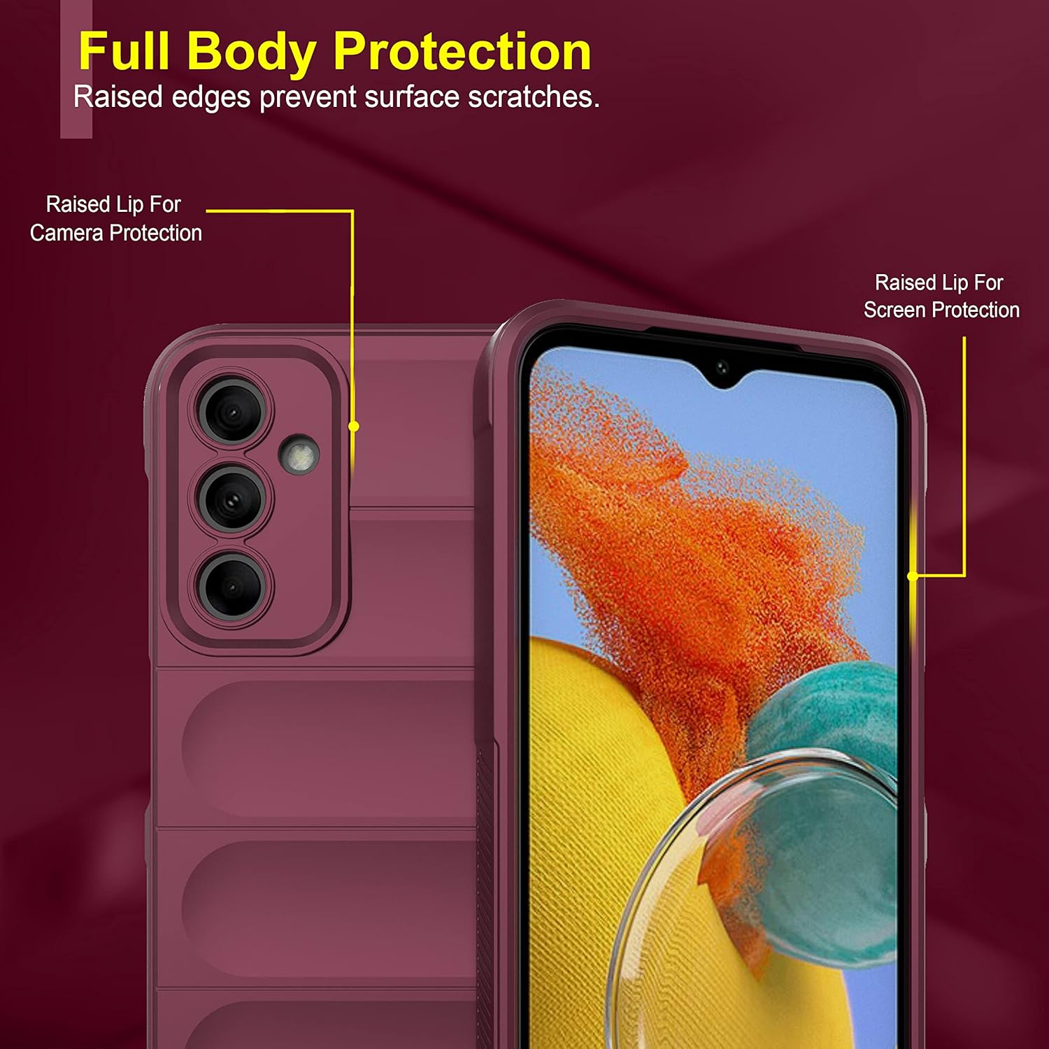 Protect Back Case Cover for Samsung Galaxy M14 5G | Compatible for Samsung Galaxy M14 5G Back Cover | Liquid Silicon Case
