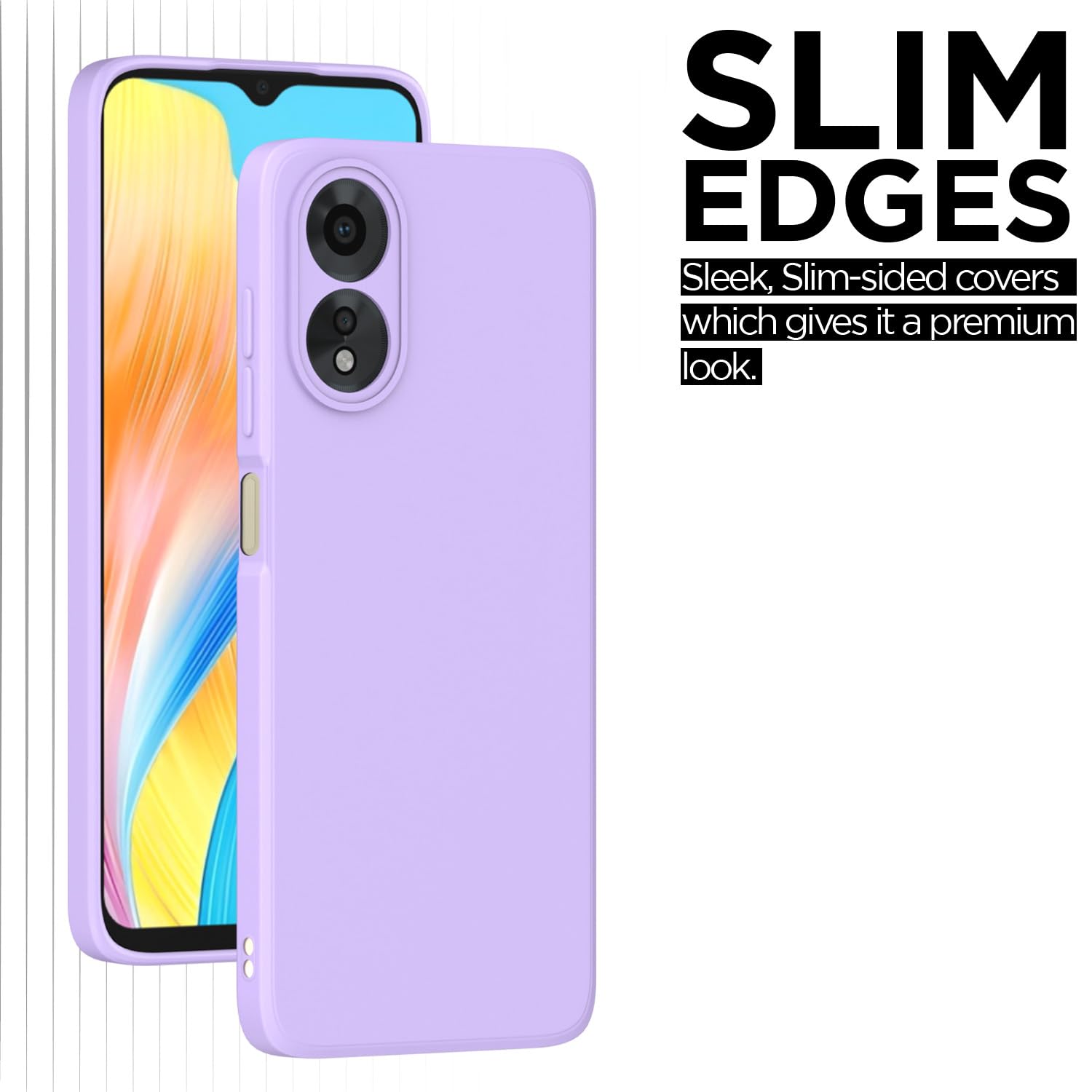 Protect Oppo A38 4G / Oppo A18 4G Back Cover Camera Protection Shockproof Soft Matte Silicone Back Case