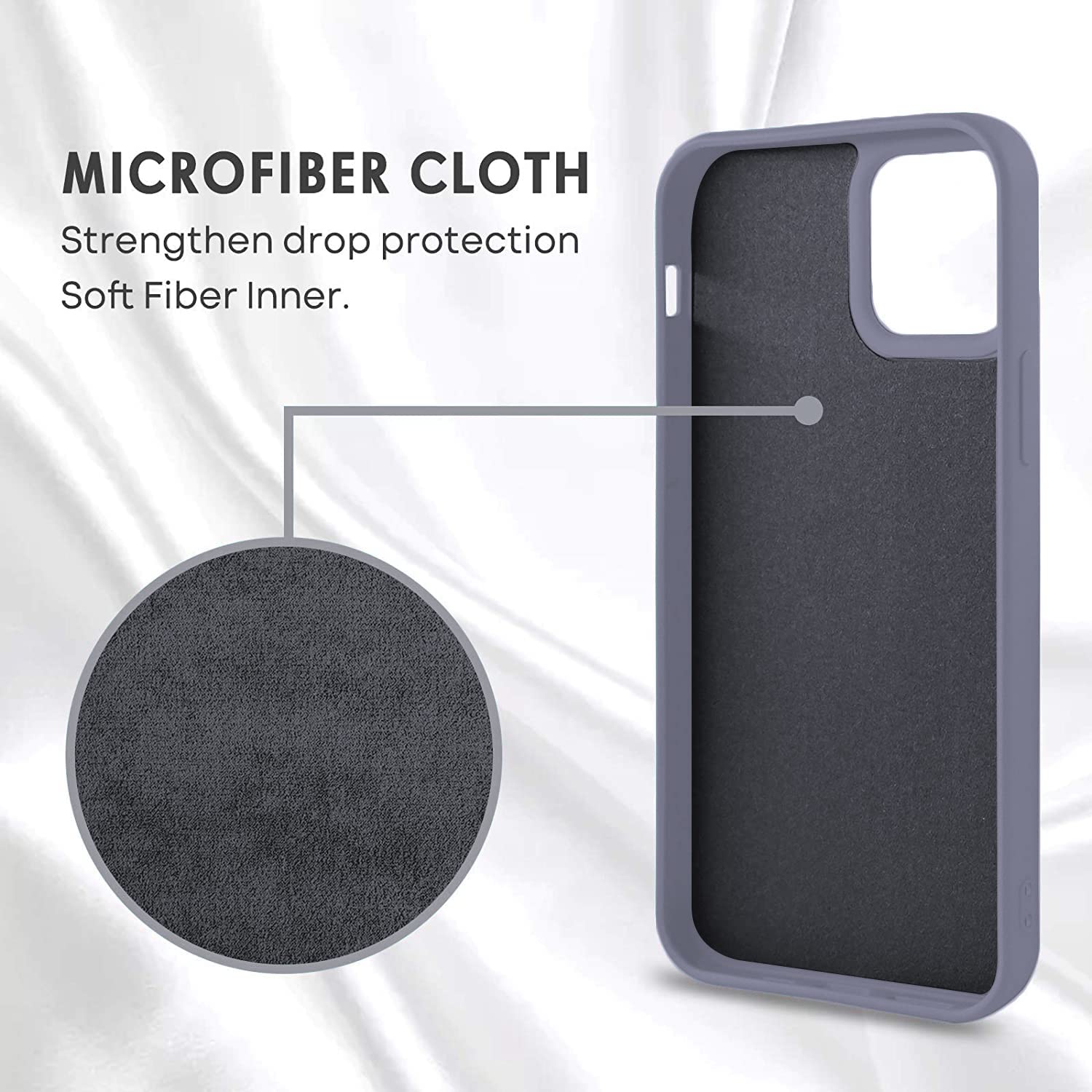 Protect Microfiber Candy Case Compatible for iPhone 13 Shockproof Slim Back Cover Liquid Silicone Case