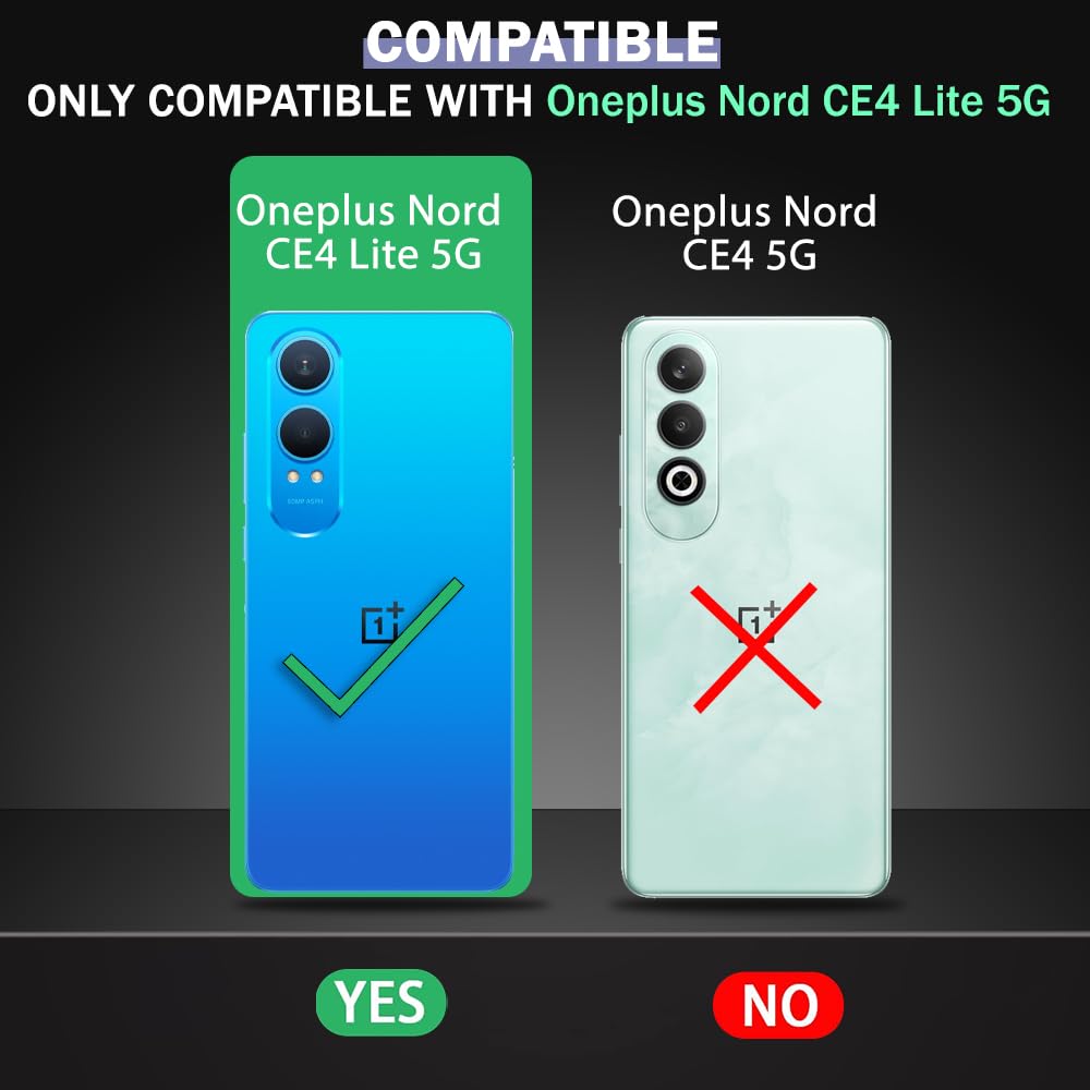 Protect Hybrid Shockproof OnePlus Nord CE 4 Lite 5G Back Cover Case | Stylish Camera Border | Plated Buttons | Crystal Clear Hard Back Case
