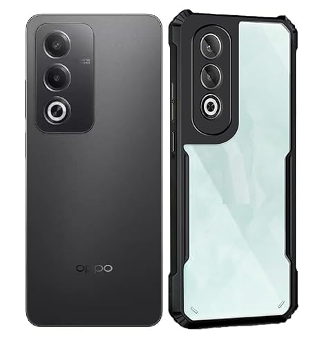 Protect Thermoplastic Polyurethane Back Cover Case for Oppo A80 Crystal Clear Ipaky Back Case with Side Bumper || Hybrid Case ||