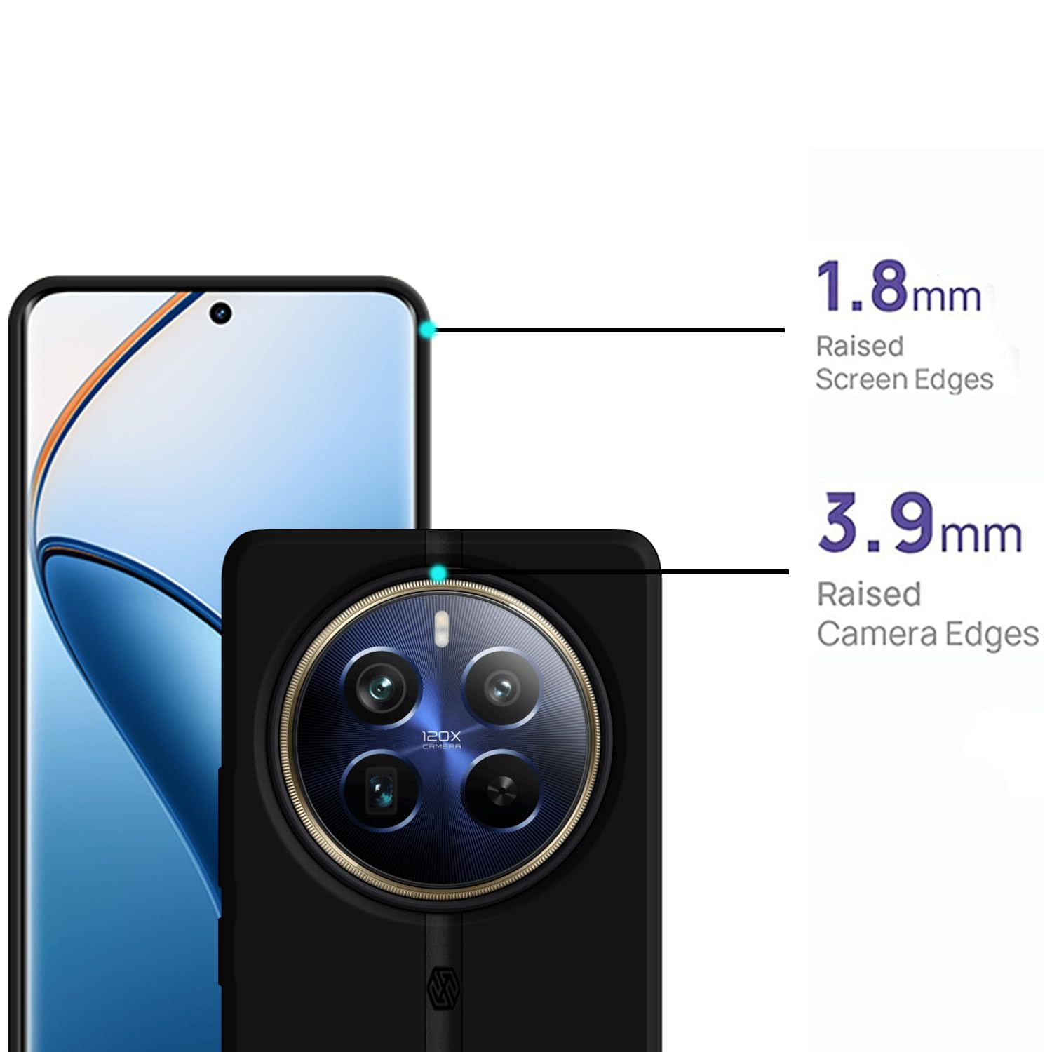 Protect Exclusive Matte Finish Soft Back Case Cover for Realme 12