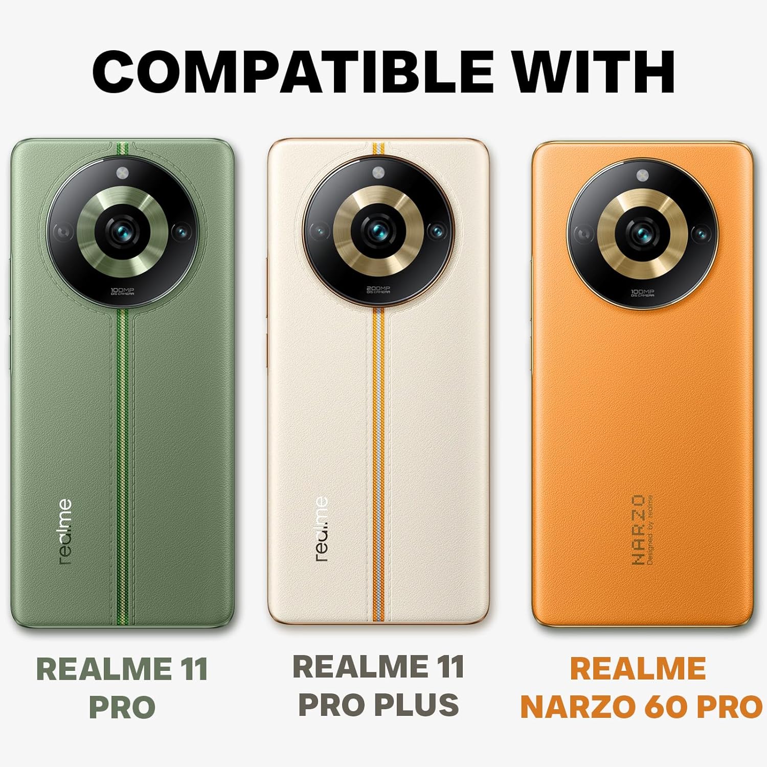 Protect Shockproof Sleek Hybrid Armor Back Cover Case Compatible with Realme 11 Plus
