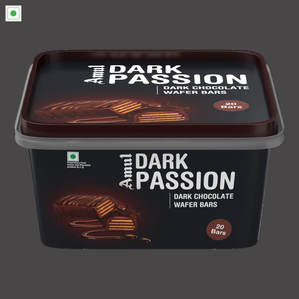 Amul Dark Passion Wafer Chocolate Tub, | 300gm Each | Pack of 2