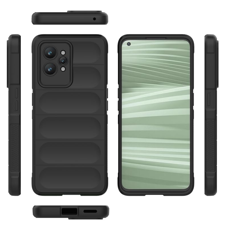 Protect Liquid Silicon Back Cover Case for Realme GT 2 Pro 5G, Shockproof Military Grade Protection with Micro-Fibre Inner Side, Built-in Anti-Slip Grip