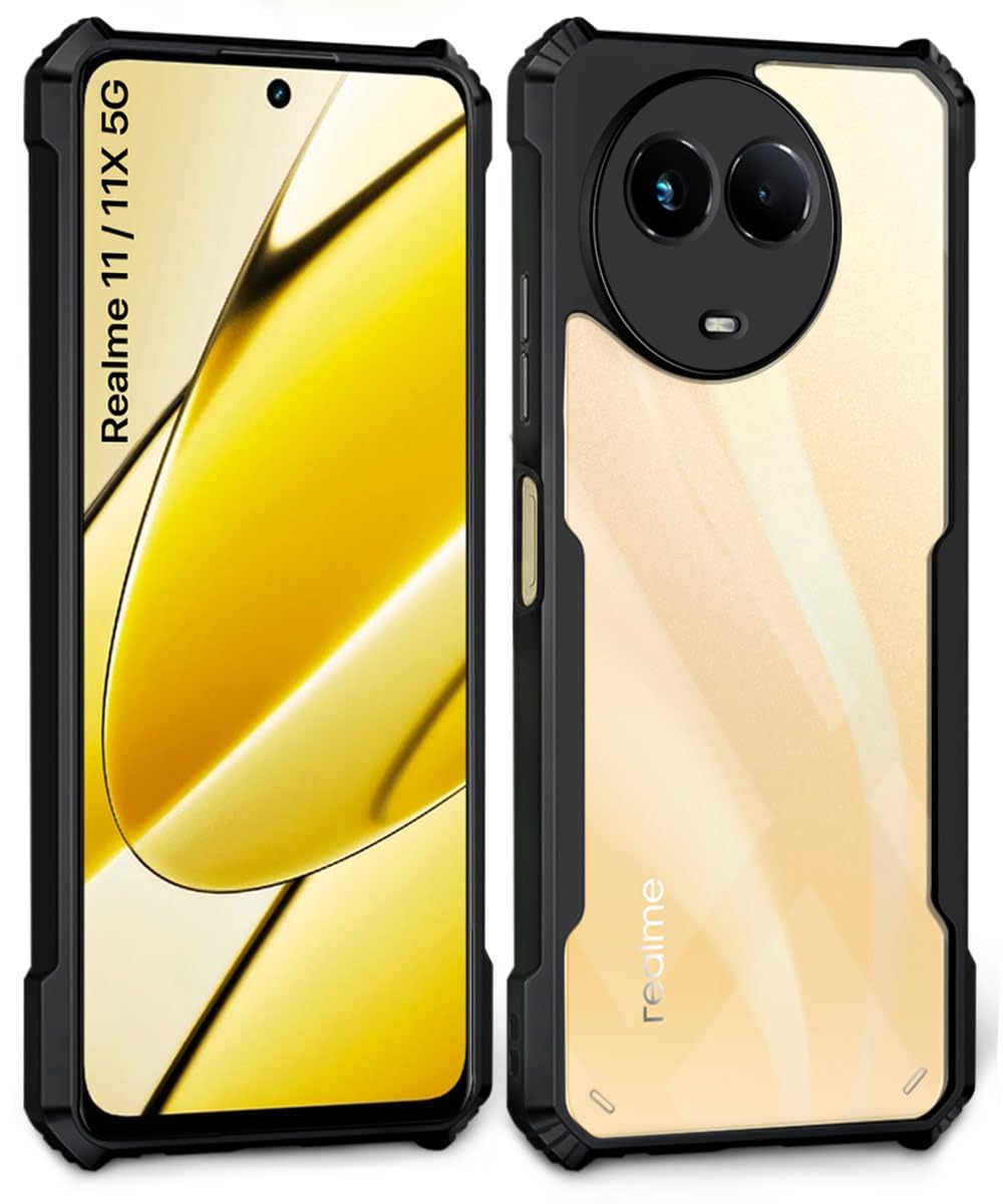 Protect TPU+PC Shock Proof Clear Protective Back Case for Realme C67 5G