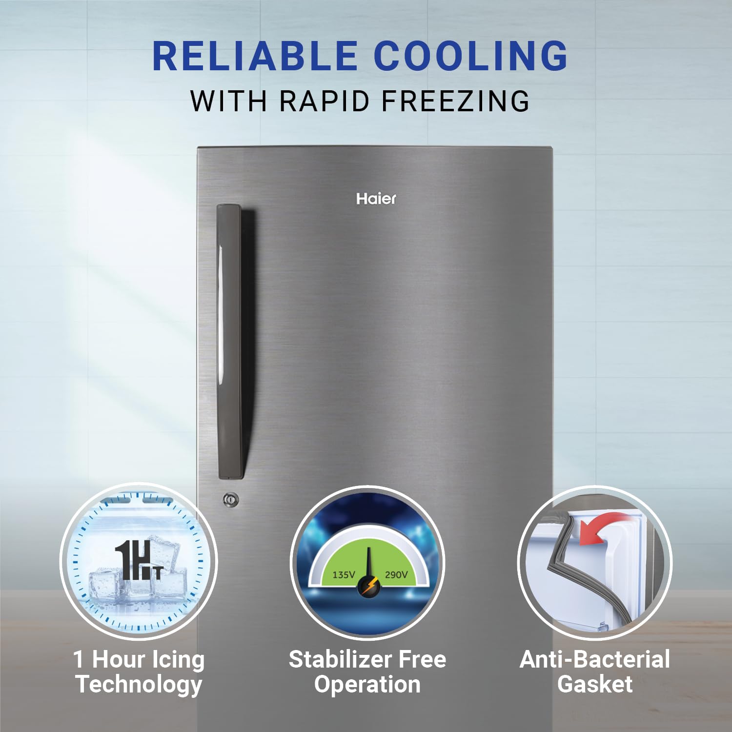 Haier 190 L, Direct Cool, Single Door, 4 Star Refrigerator