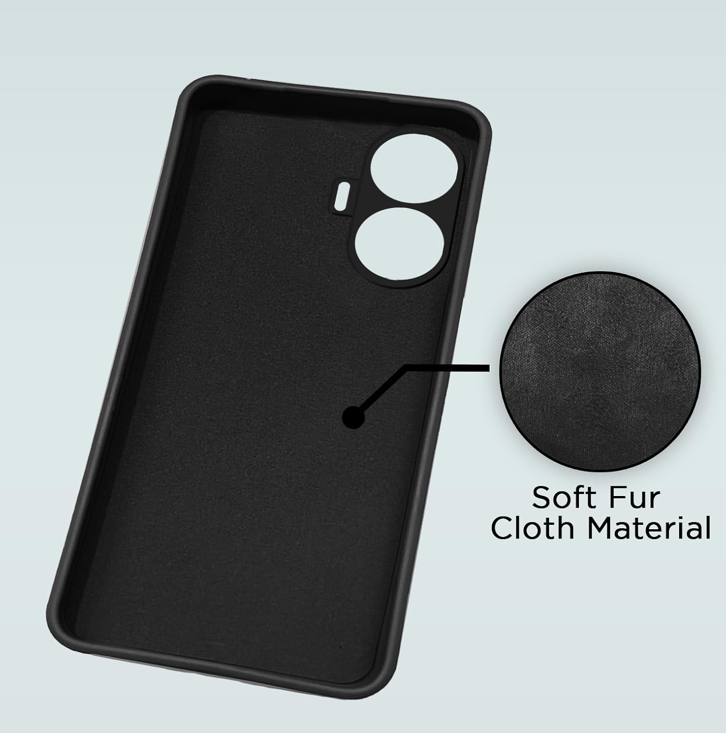 Protect Back Cover Soft Matte Liquid Silicone TPU | Camera Protection | Shockproof Slim Back Case for Realme C55
