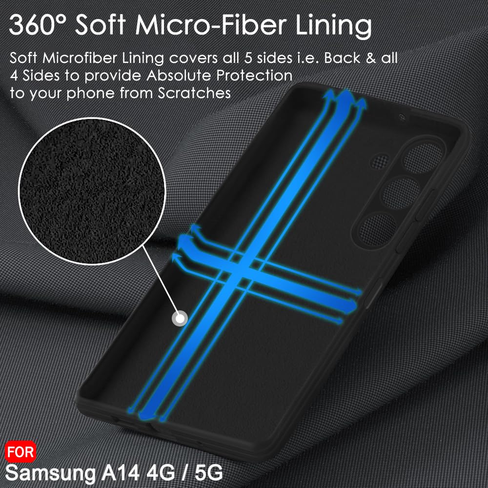 Protect Liquid Silicone Back Cover Case for Samsung Galaxy A14