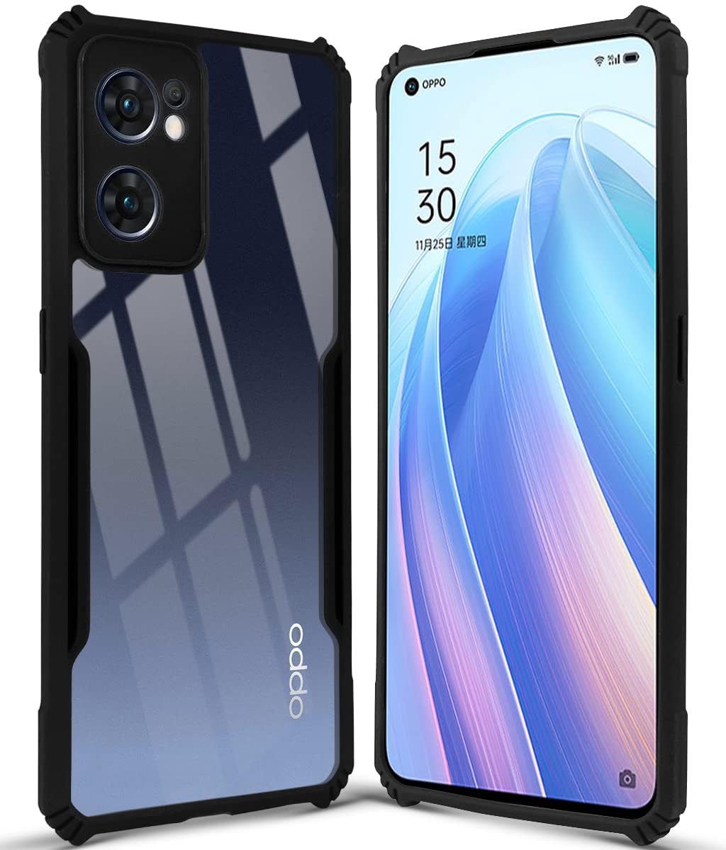 Protect Cover Case for Oppo Reno7 5G | Reno 7 5G (Shockproof with Polycarbonate Clear Panel