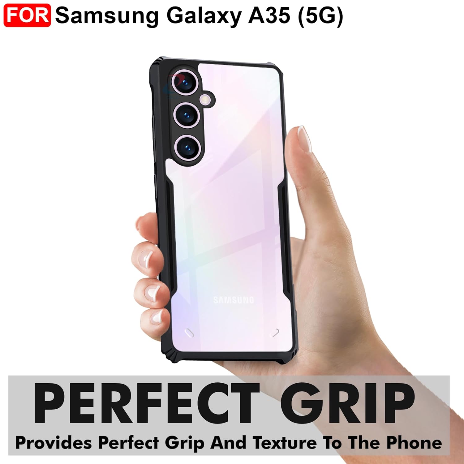Protection Samsung Galaxy A35 (5G) Back Case Cover | Camera Protection Shockproof Bumper-Edge | Acrylic Crystal Clear 360 Degree Protection