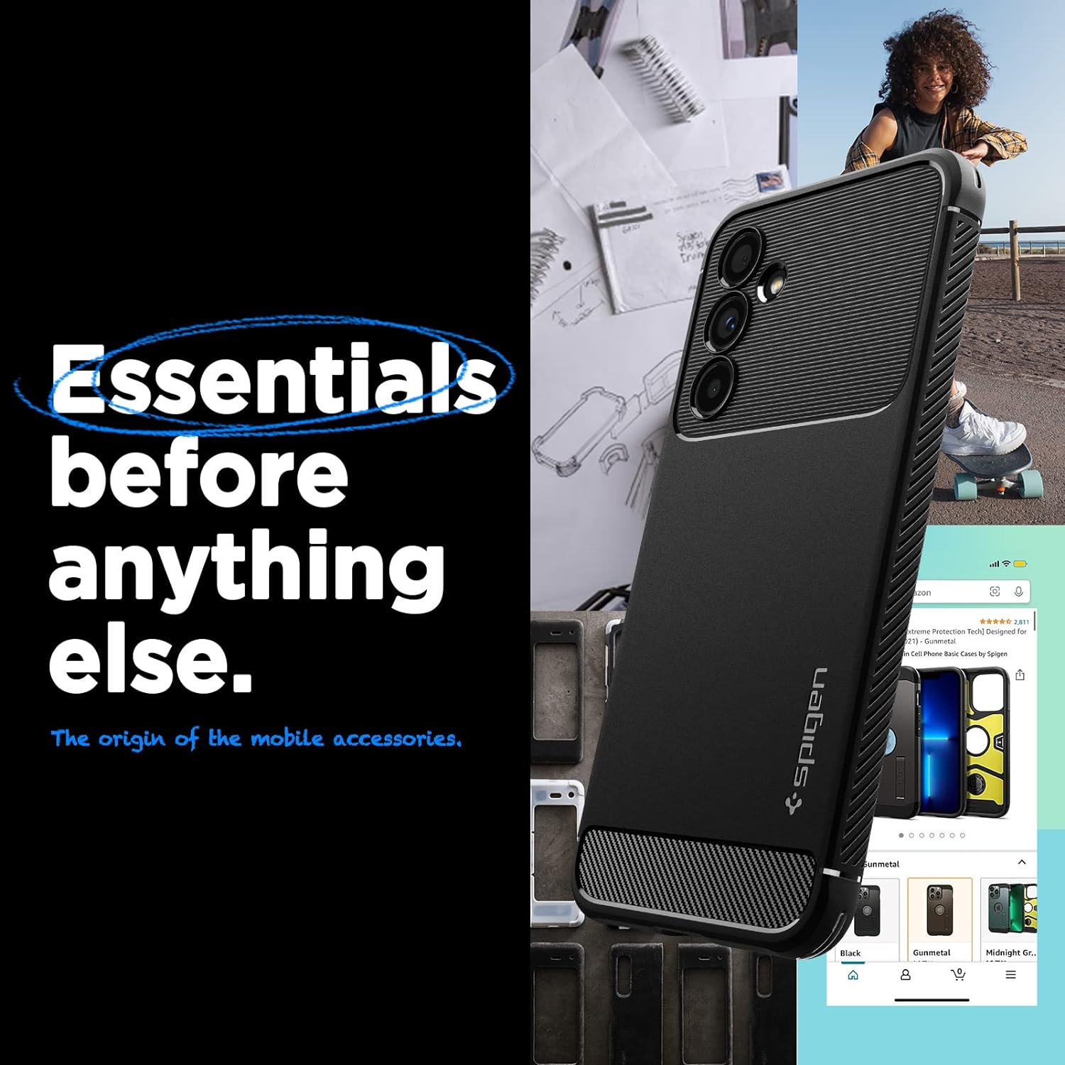 Spigen Rugged Armor Back Cover Case Compatible with Samsung Galaxy A54 5G