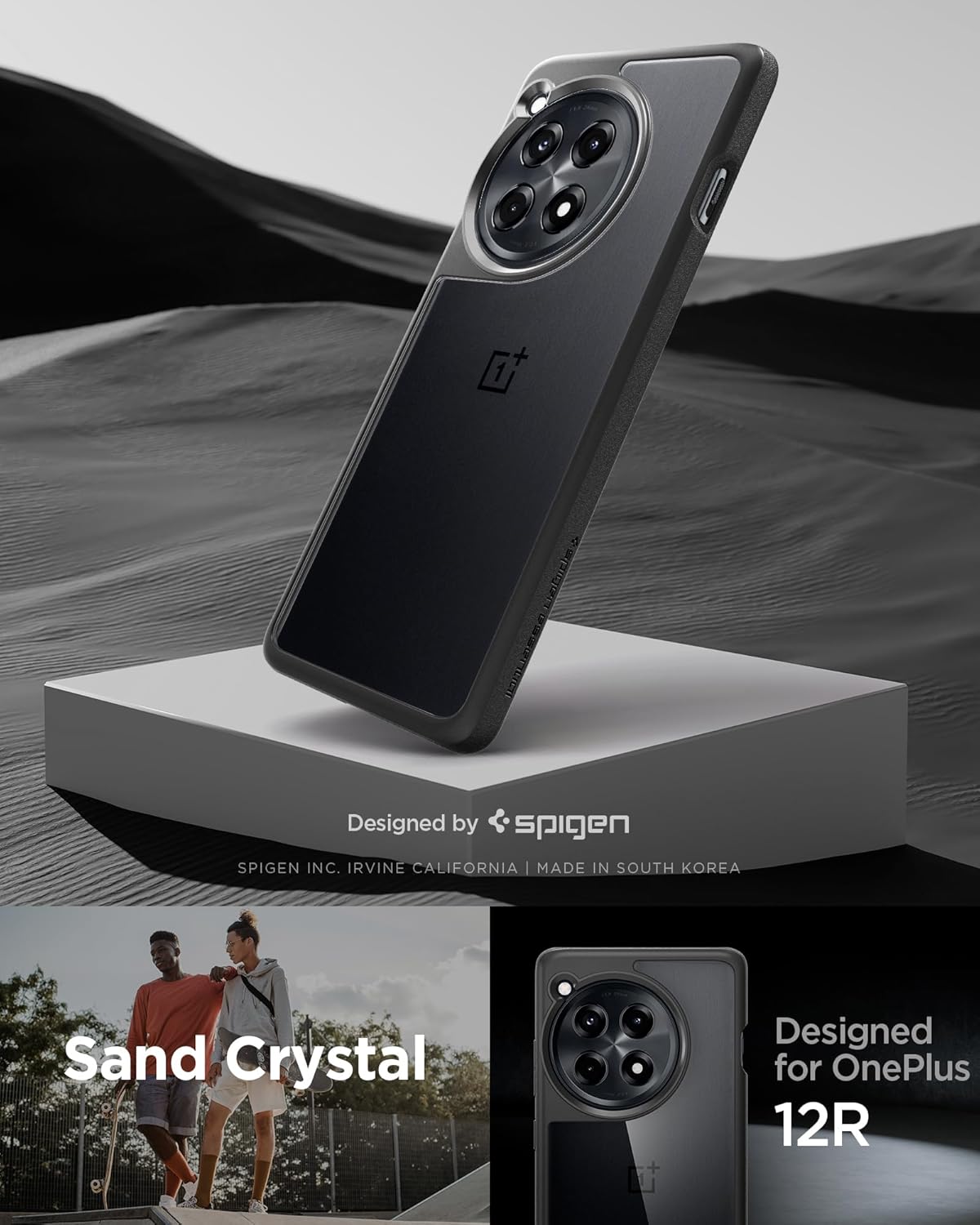 Spigen Essential Sand Crystal Back Cover Case Compatible with OnePlus 12R