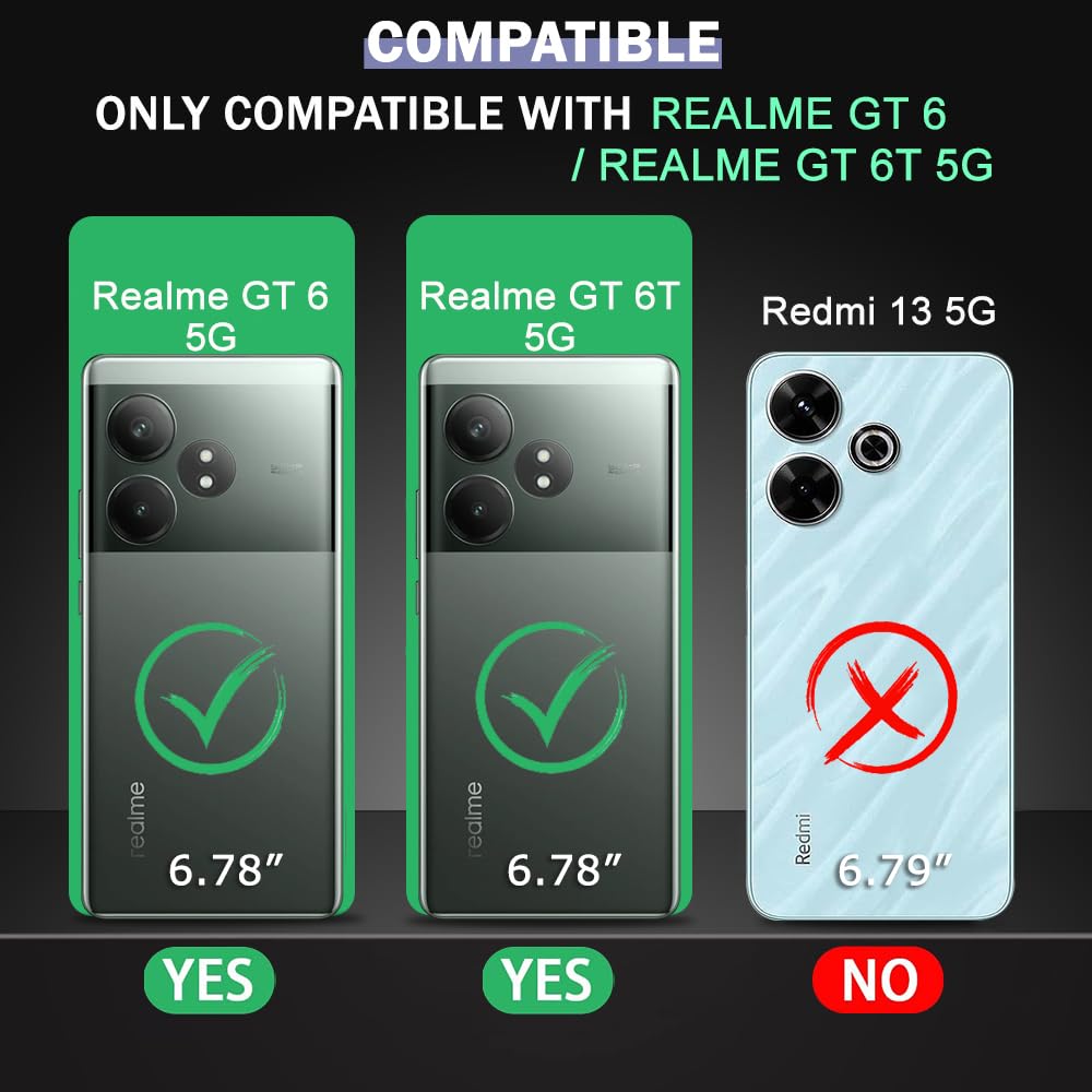 Protect Liquid Silicon Back Cover Case for Realme GT 6 / GT 6T 5G | Shockproof Military Grade Protection | Micro-Fibre Cloth On Inner Side | Anti-Slip Grip Realme GT 6T 5G Back Case
