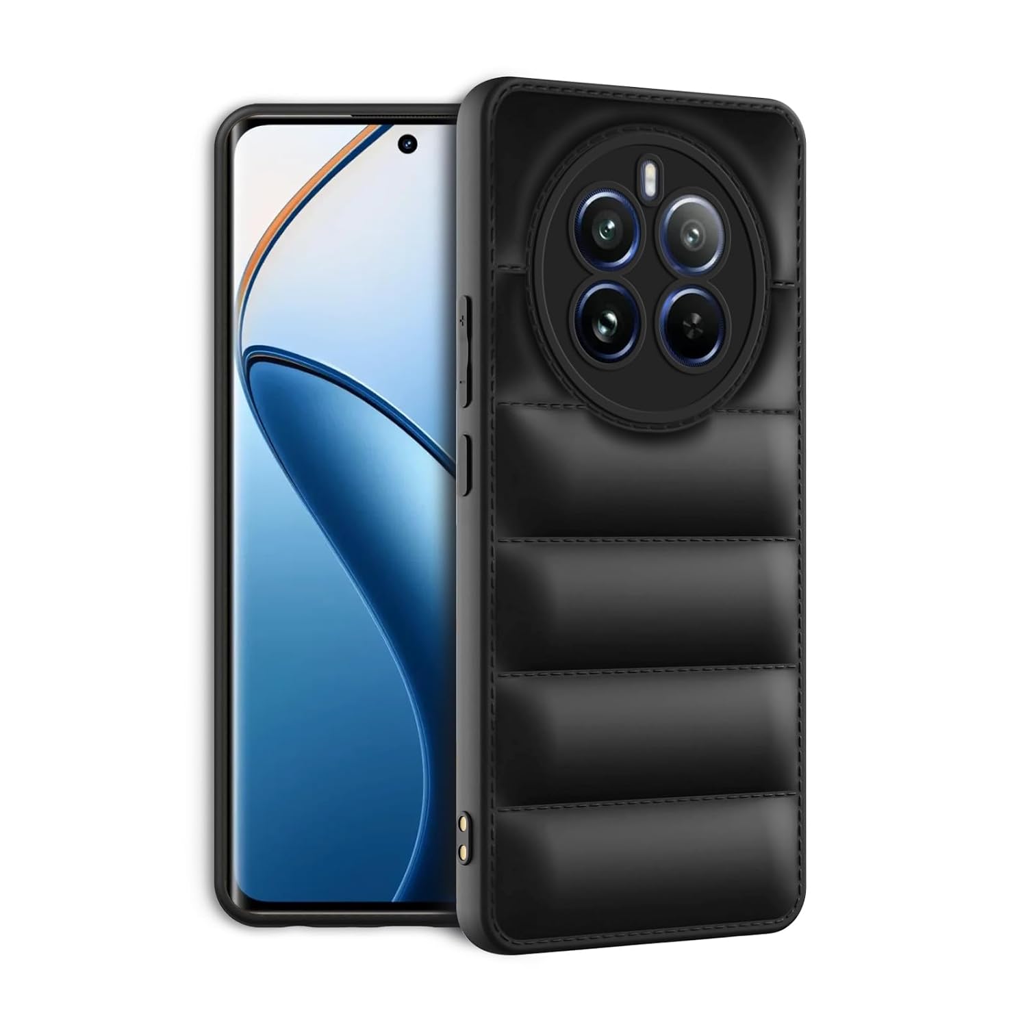 Protect Puffer Case Camera Protection Soft Back Cover for Realme 12 Pro