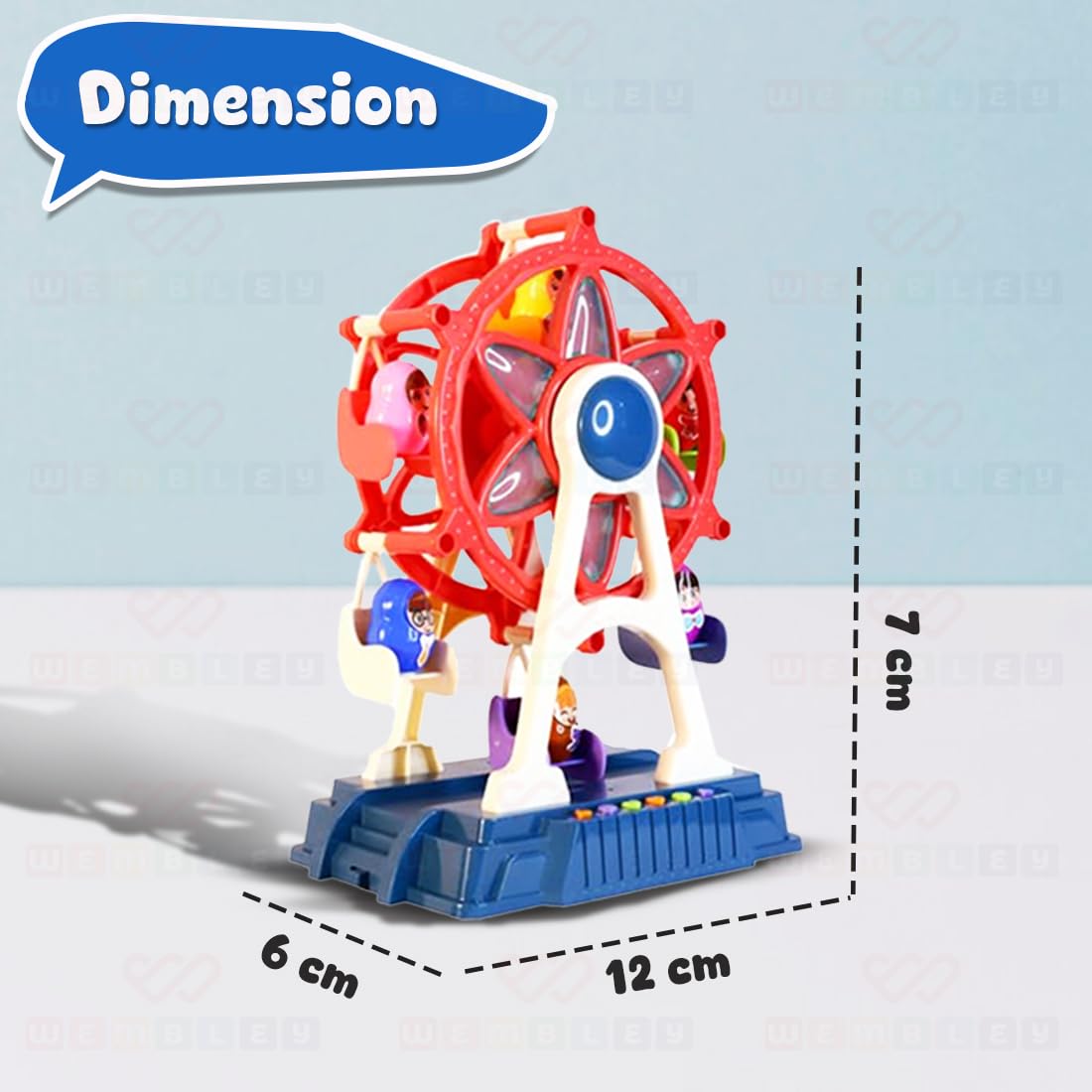 Wembley Giant Wheel Round Amusement Park Toy DIY Ferris Wheel Carnival Ride with LED Lights & Music