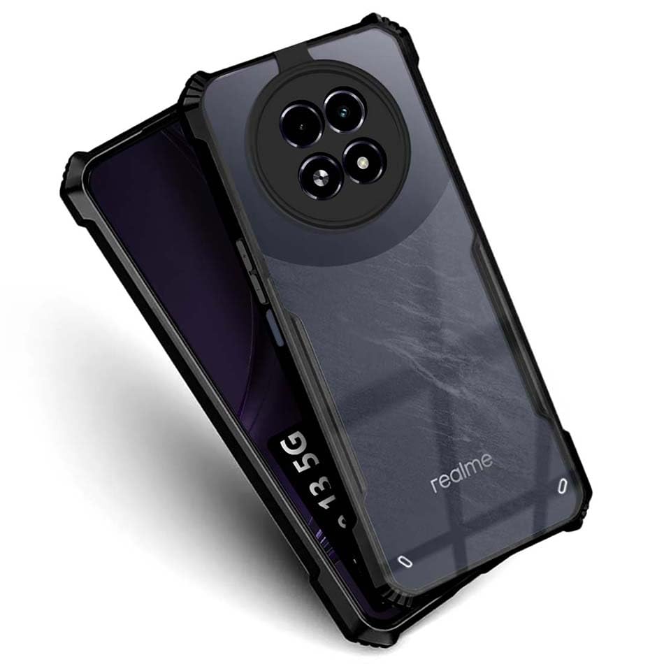 Protect Shockproof Crystal Clear Back Cover Case for Realme 13 5G | Protective Design | 360 Degree Protection | Transparent Back Cover