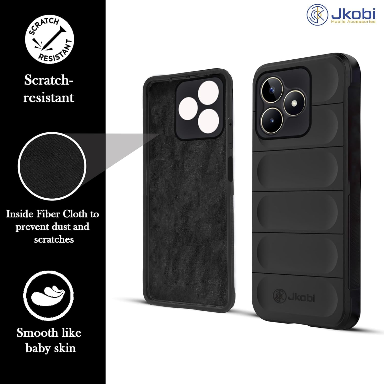 Protect Back Cover Case for Realme C53 (Matte Liquid Silicone | Micro-Fiber Cloth Inside | Camera Protection | Shockproof