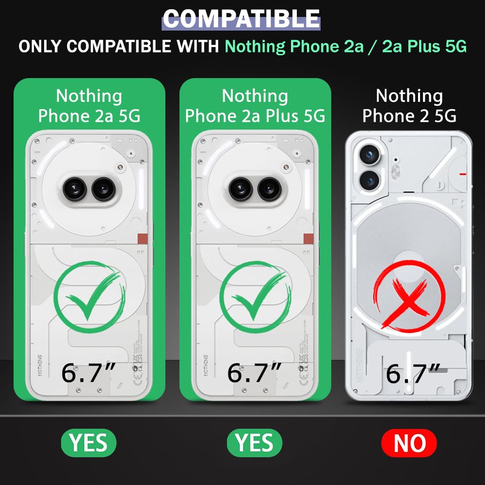 Protect Ultra-Hybrid Shockproof Back Cover Case for Nothing Phone 2a Plus | Camera Protection Bump | Hard Back Cover for Nothing Phone 2A (PC & TPU, Crystal Clear Back, Black Sides)