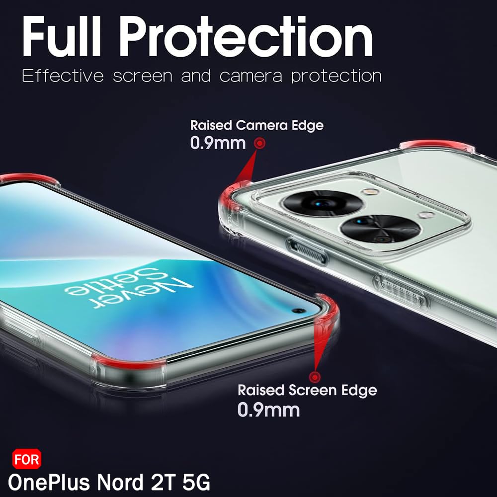 Protect Shockproof Clear Back Cover Case for OnePlus Nord 2T 5G | 360 Degree Protection | Hard Transparent Back Cover Case