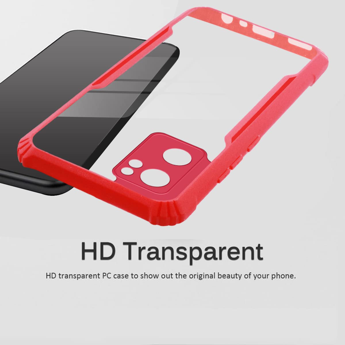 Protect Cover Case for Oppo Reno7 5G | Reno 7 5G (Shockproof with Polycarbonate Clear Panel