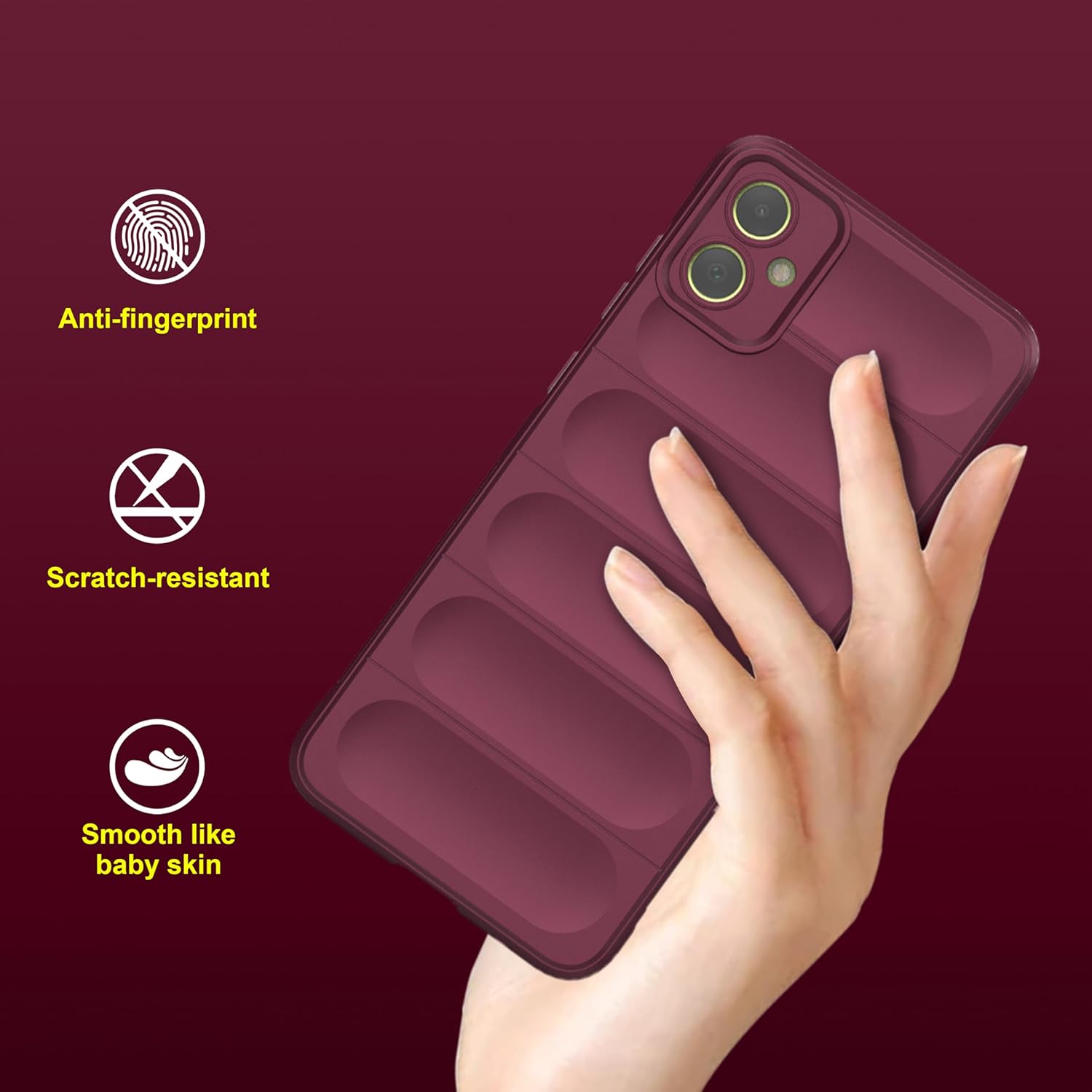 Protect Back Case Compatible for Samsung Galaxy M05 Back Case Cover | Liquid Silicon Case