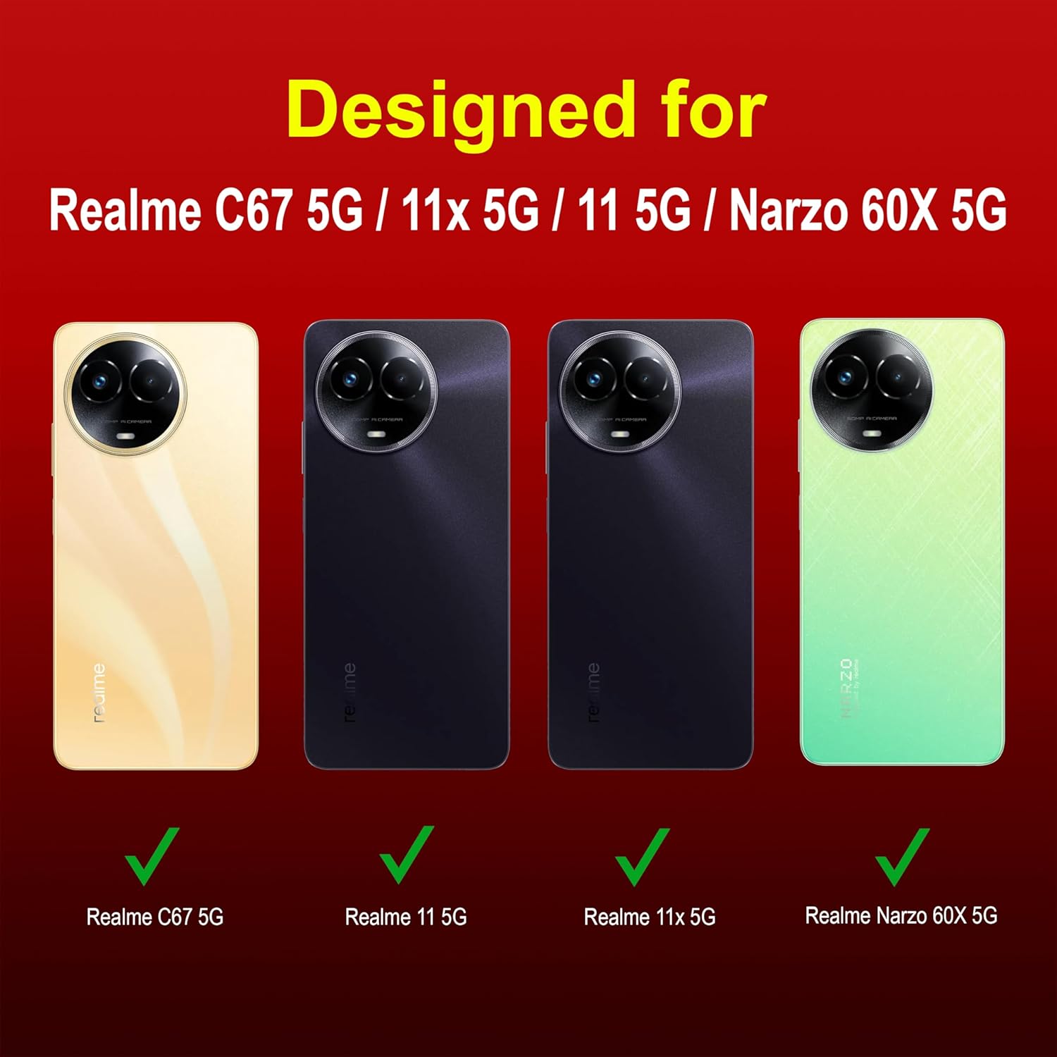 Portect Back Case Cover for Realme C67 5G | Liquid Silicon Case for Realme C67 5G with Camera Protection