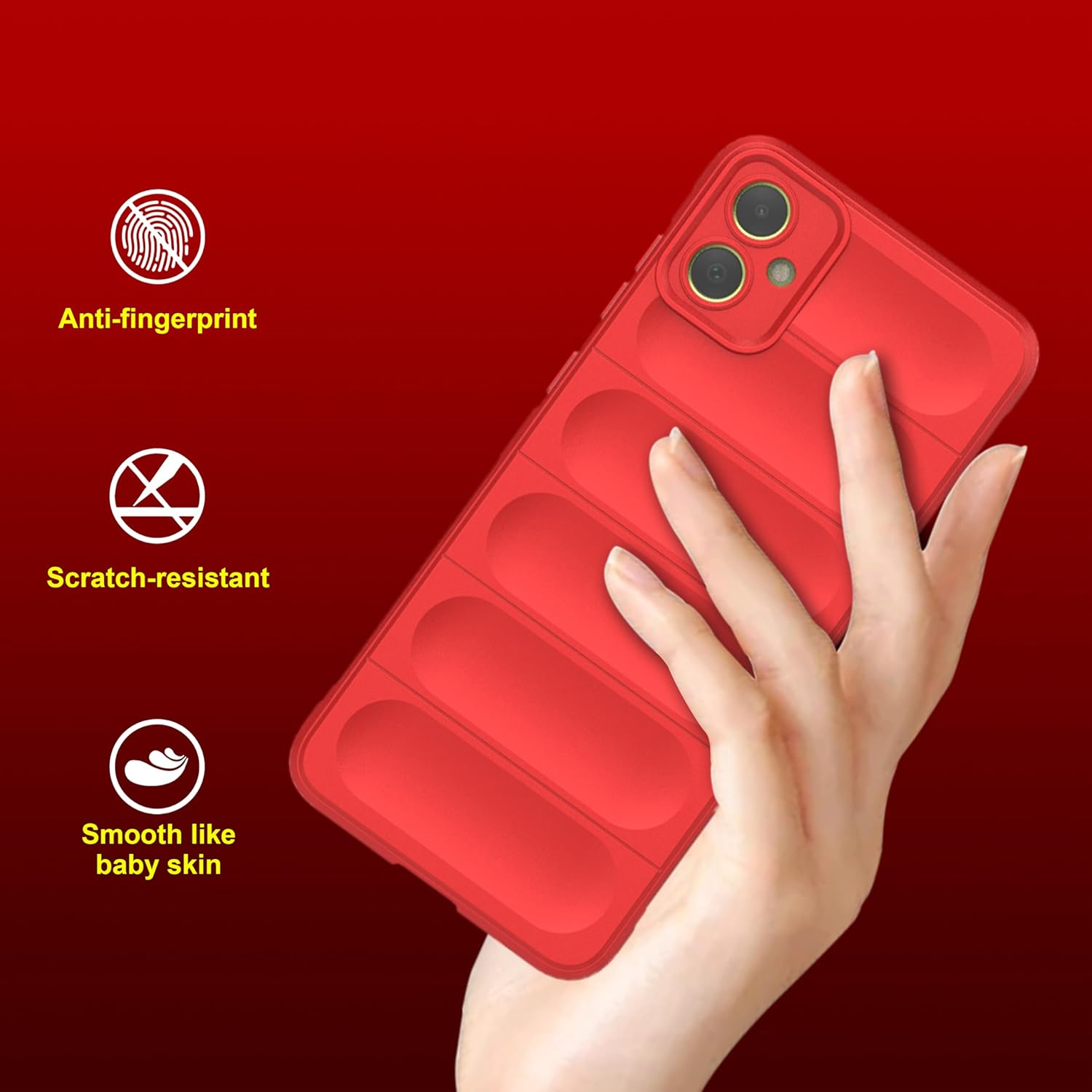 Protect Back Case Compatible for Samsung Galaxy M05 Back Case Cover | Liquid Silicon Case