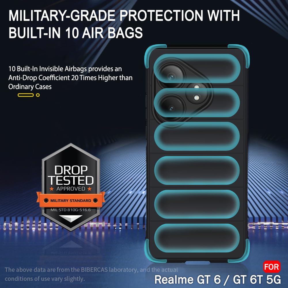 Protect Liquid Silicon Back Cover Case for Realme GT 6 / GT 6T 5G | Shockproof Military Grade Protection | Micro-Fibre Cloth On Inner Side | Anti-Slip Grip Realme GT 6T 5G Back Case