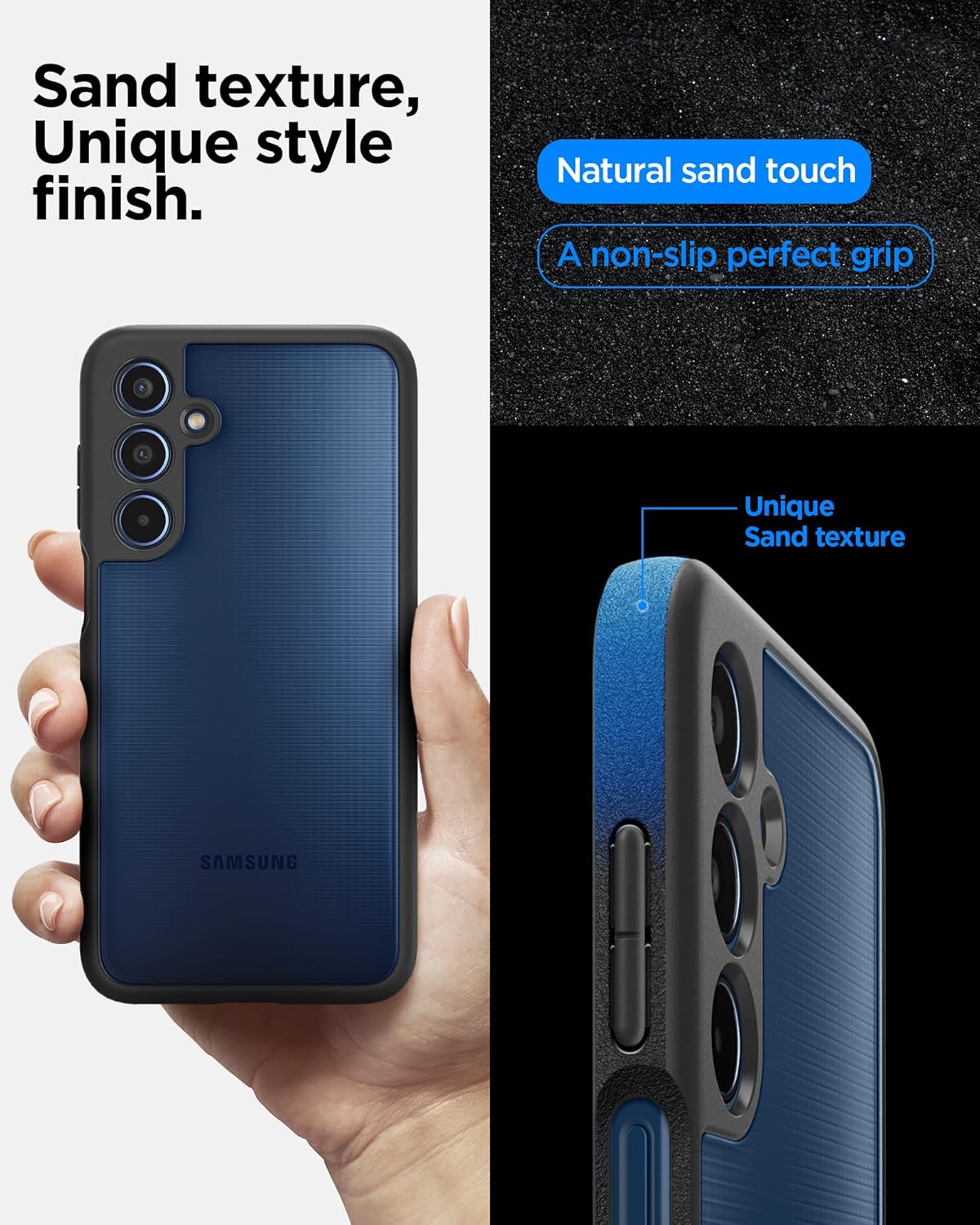 Spigen Essential Sand Blast Back Cover Case Compatible with Samsung Galaxy M35 5G