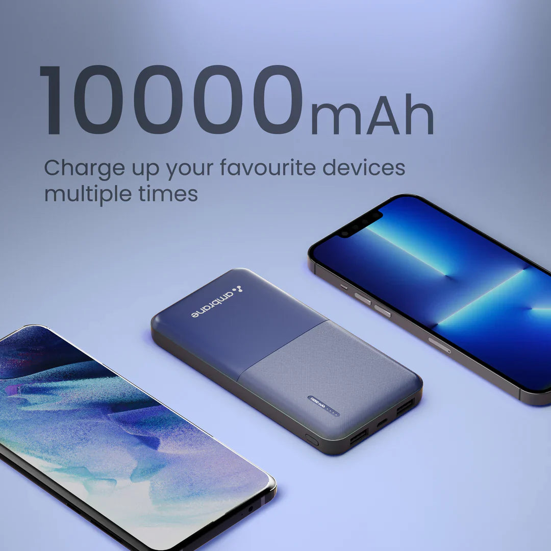 Ambrane 10000 mAh 12 W Capsule Compact Pocket Size Power Bank