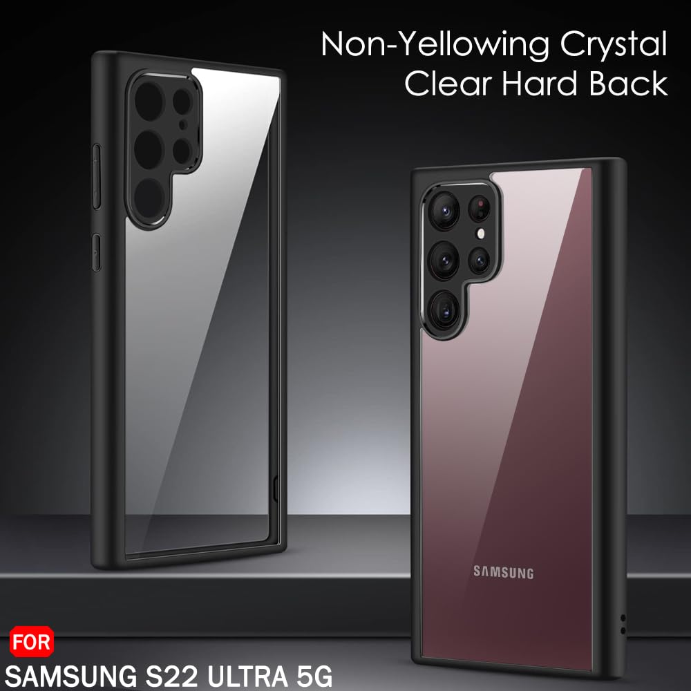 Protect Ultra-Hybrid Shockproof Back Cover Case for Samsung Galaxy S22 Ultra 5G | Camera Protection Bump | Hard Back Cover