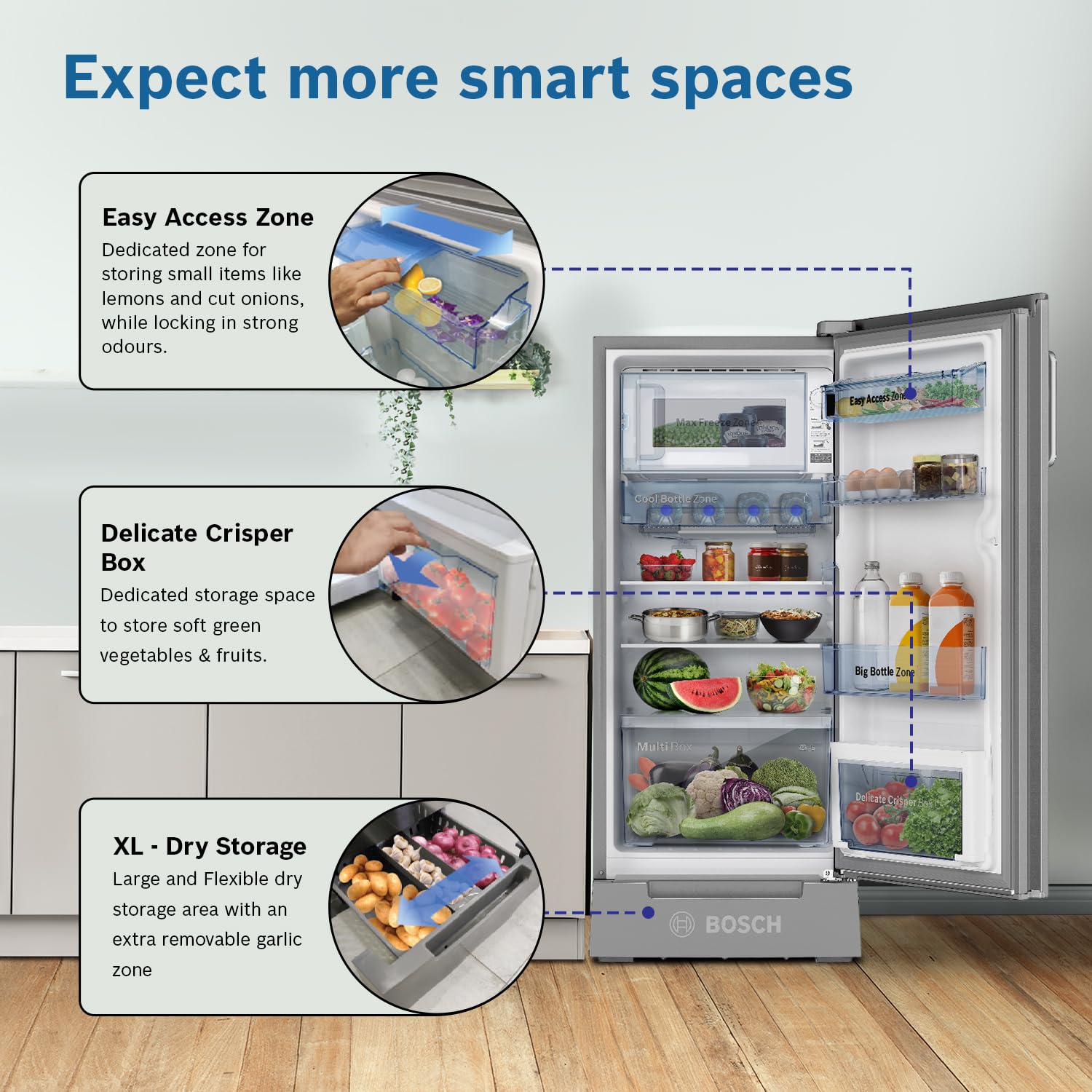 Bosch 187L 5 Star Inverter Direct-Cool Single Door Refrigerator