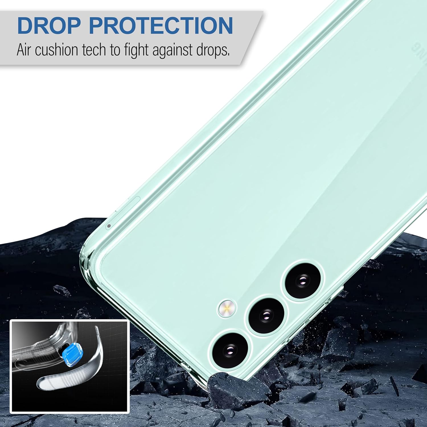 Protect Samsung Galaxy F15 (5G) Clear Case | Soft Flexible Slim-Fit | Full Body 360 Protection Shock Proof TPU Back Cover