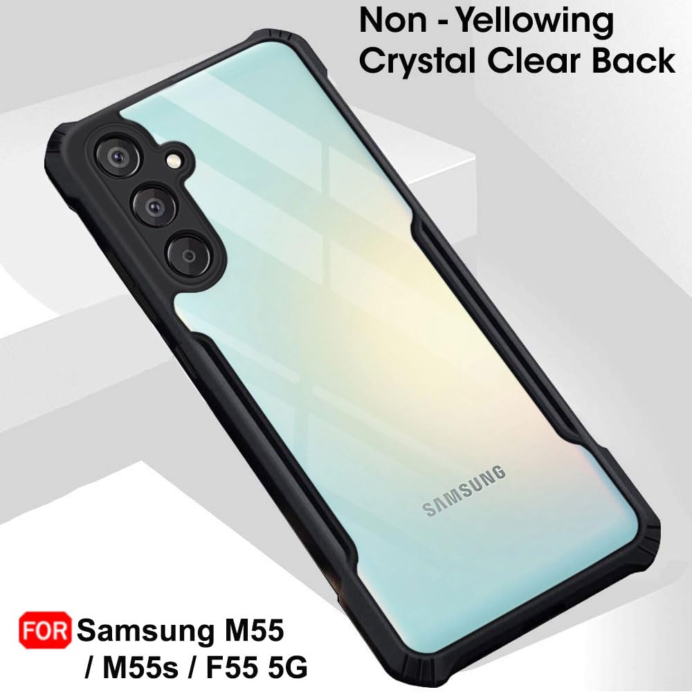 Protect Crystal Clear Back Cover Case for Samsung Galaxy M55 / M55s / F55 5G | 360 Degree Protection | Protective Design | Transparent Cover