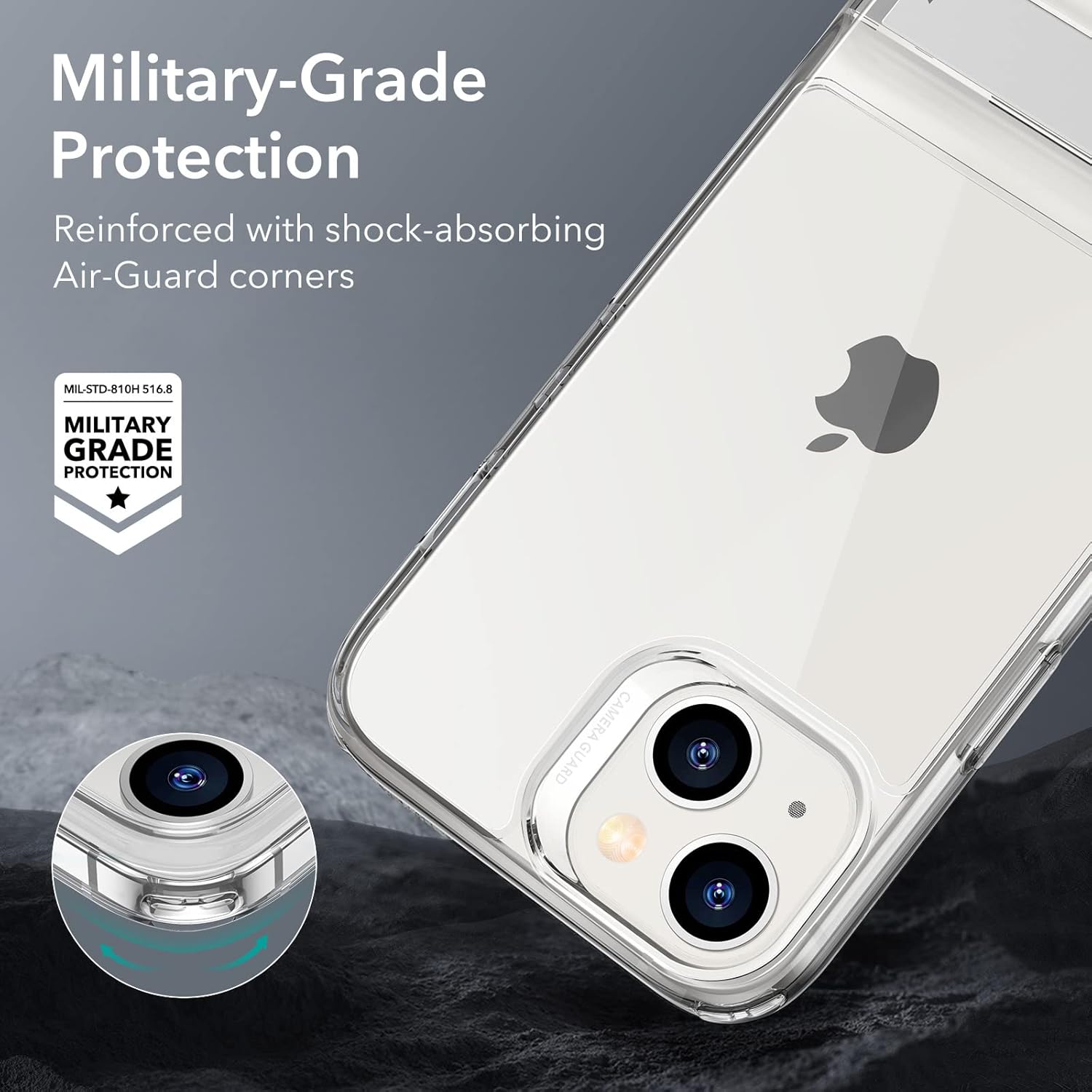 Protect for iPhone 14 Cover with Adjustable Stand, Military-Grade Drop Protection, 3 Stand Modes, TPU, Supports Wireless Charging, Boost Slim Patented Metal Kickstand Phone Back Case