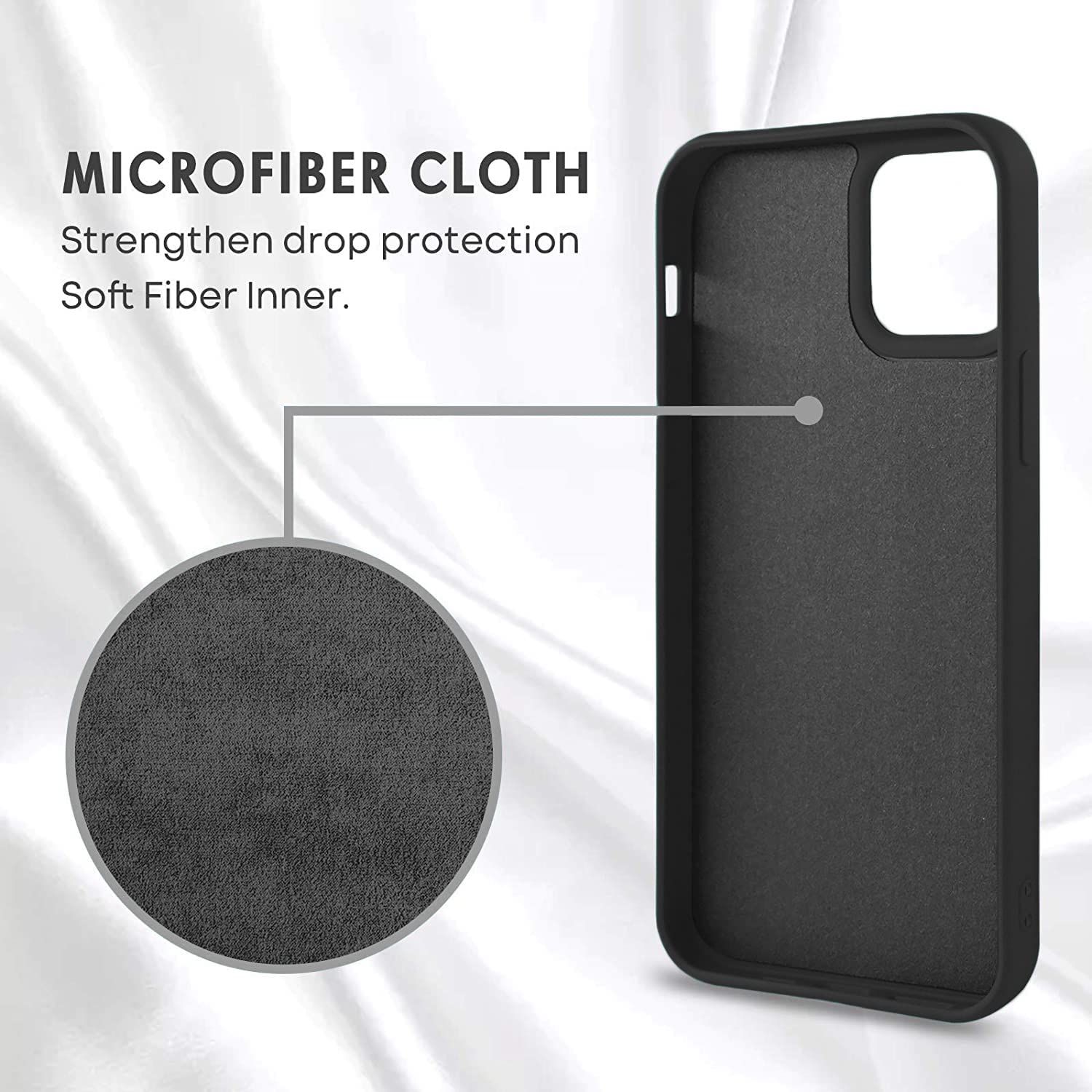 Protect Microfiber Candy Case Compatible for iPhone 13 Shockproof Slim Back Cover Liquid Silicone Case