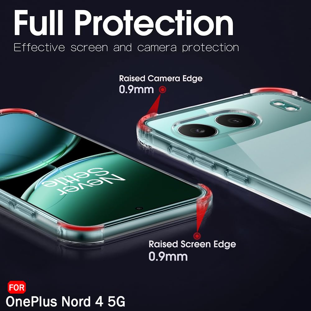 Protect Crystal Clear Back Cover Case for OnePlus Nord 4 5G | 360 Degree Protection | Shock Proof Design | Transparent Back Cover Case