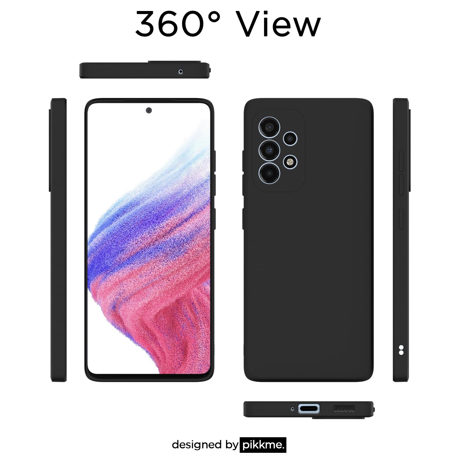 Protect Samsung Galaxy A53 5G Back Cover Soft Matte Liquid Silicone TPU | Camera Protection | Shockproof Slim Back Case for Samsung Galaxy A53 5G