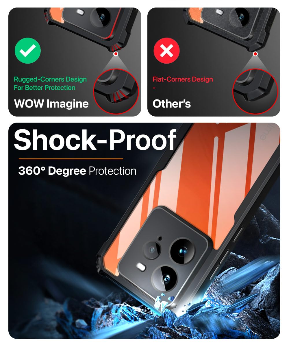 Protect IMAGINE Shock Proof Clear Protective Back Case for Realme GT 7 Pro 5G - AirEDGE Technology | 360 Degree Camera Protection
