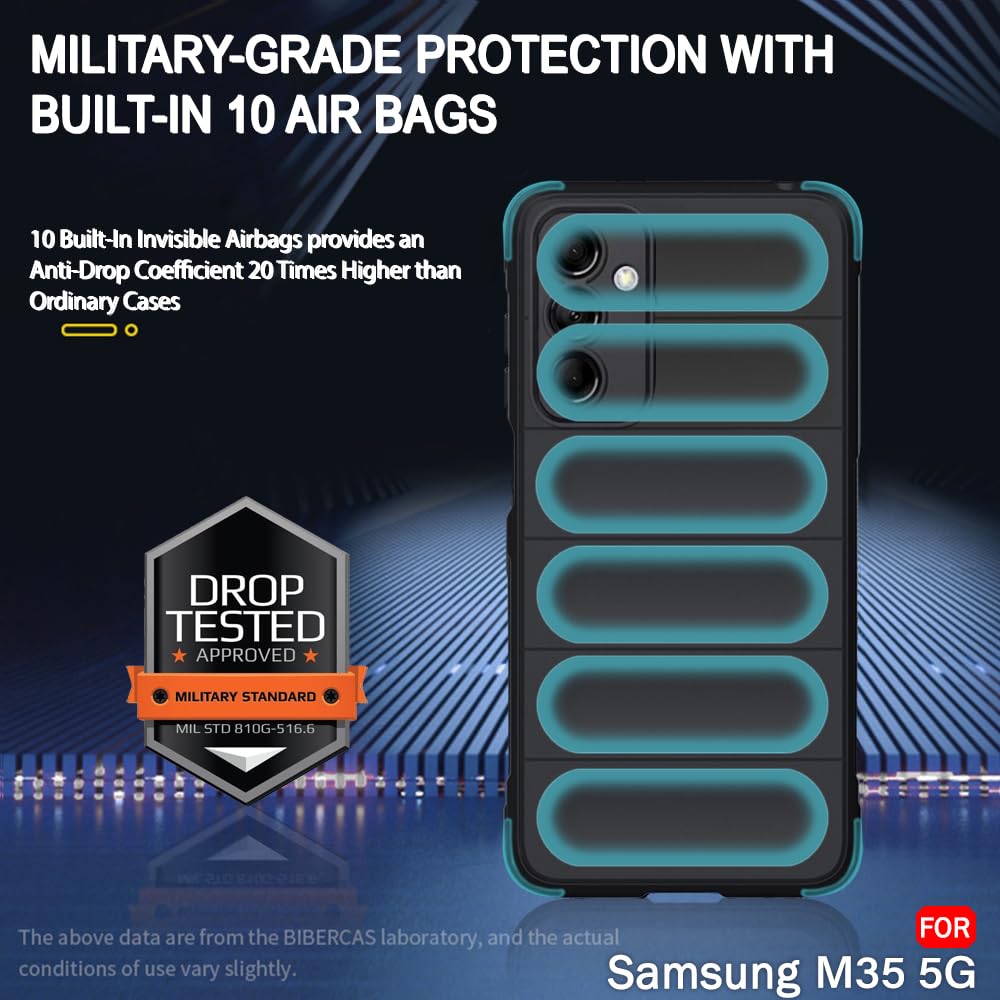 Protect Liquid Silicon Back Cover Case for Samsung Galaxy M35 5G | Shockproof Military Grade Protection | Micro-Fibre Cloth On Inner Side