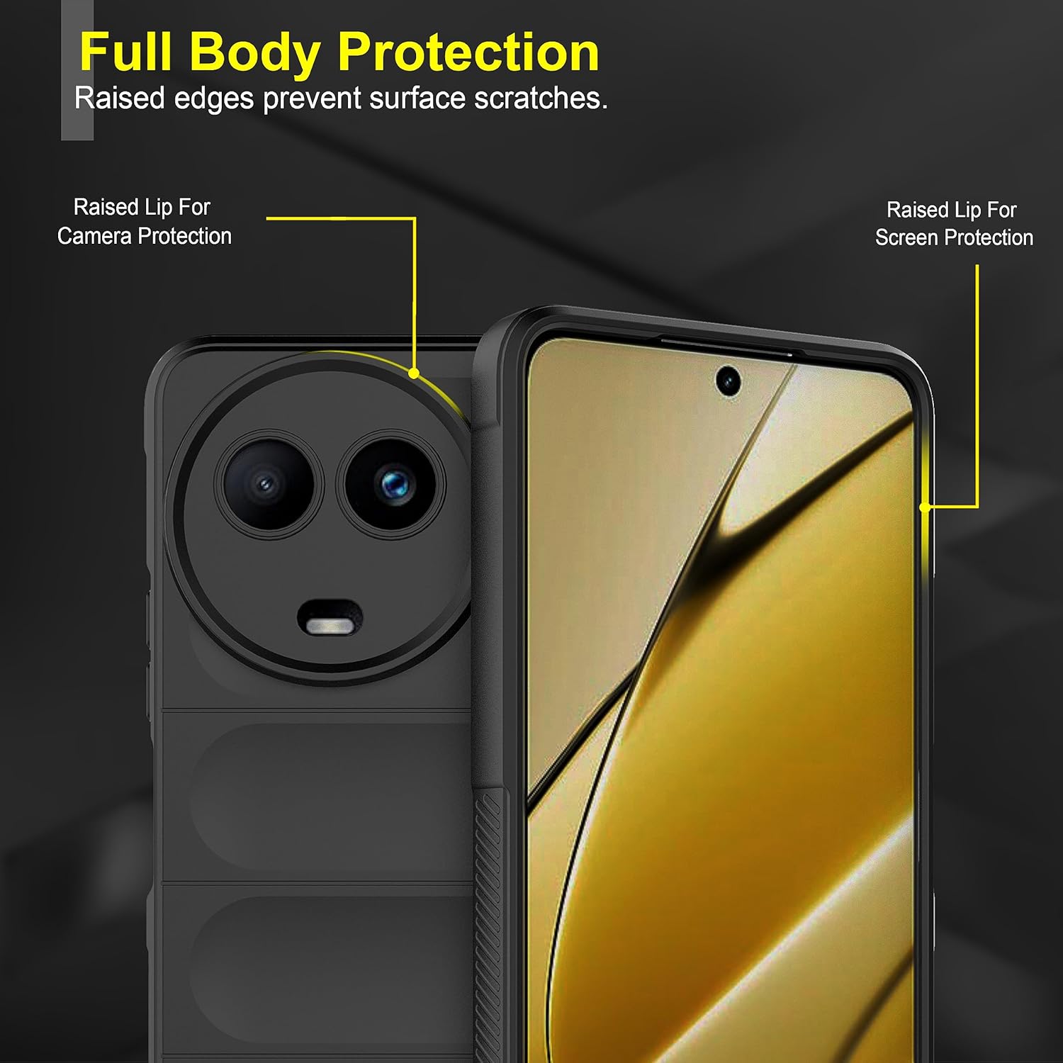 Portect Back Case Cover for Realme C67 5G | Liquid Silicon Case for Realme C67 5G with Camera Protection