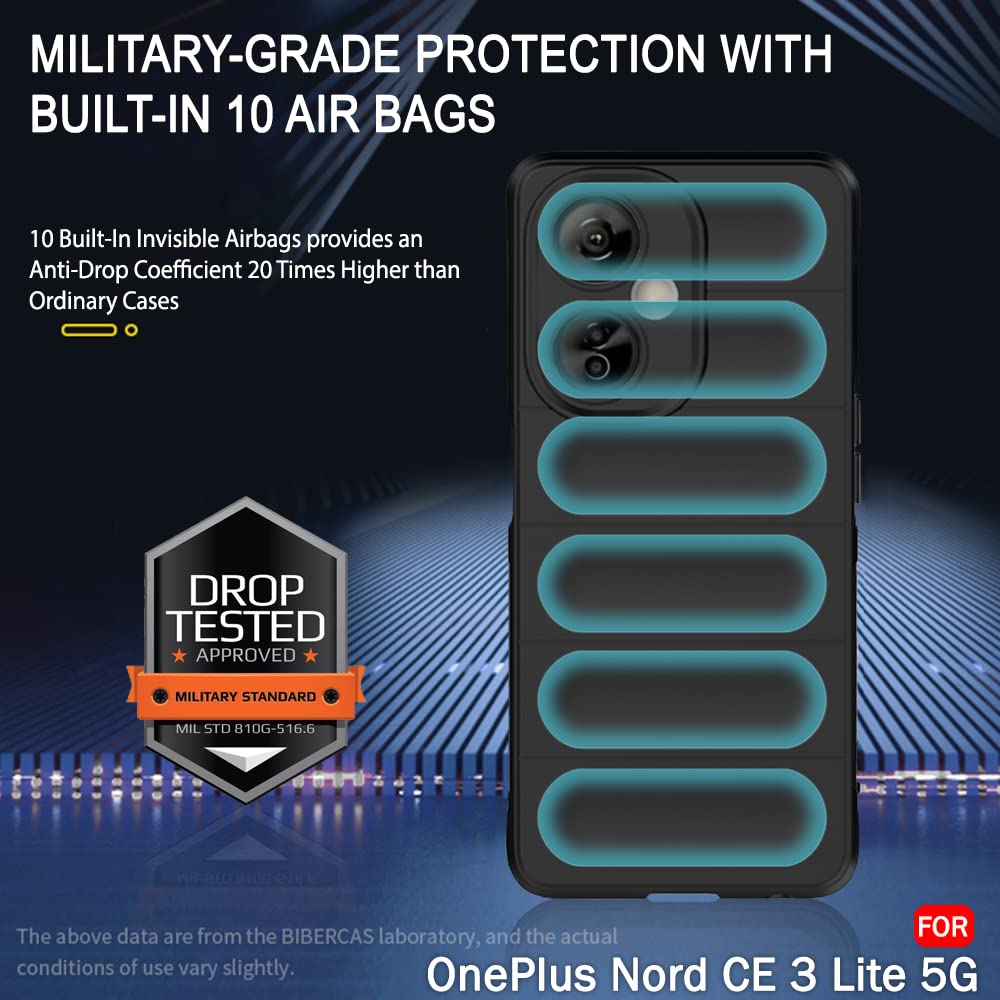 Protect Liquid Silicon Back Cover Case for OnePlus Nord CE 3 Lite 5G | Military Grade Protection with Shockproof 10X Bumpers