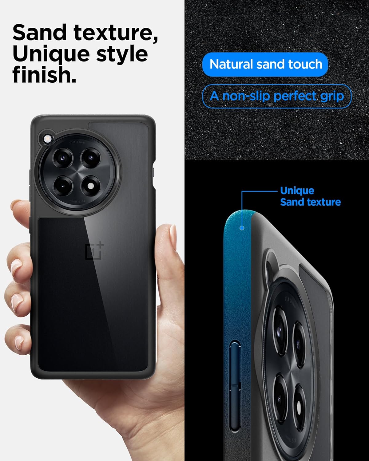 Spigen Essential Sand Crystal Back Cover Case Compatible with OnePlus 12R