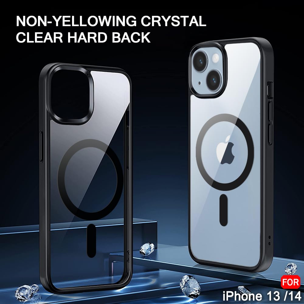 Protect Ultra-Hybrid Back Cover Case for iPhone 14 Compatible with MagSafe | Camera Protection | Crystal Clear Transparent Back Cover