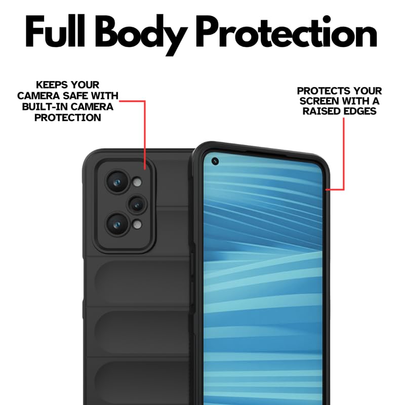 Protect Liquid Silicon Back Cover Case for Realme GT 2 Pro 5G, Shockproof Military Grade Protection with Micro-Fibre Inner Side, Built-in Anti-Slip Grip