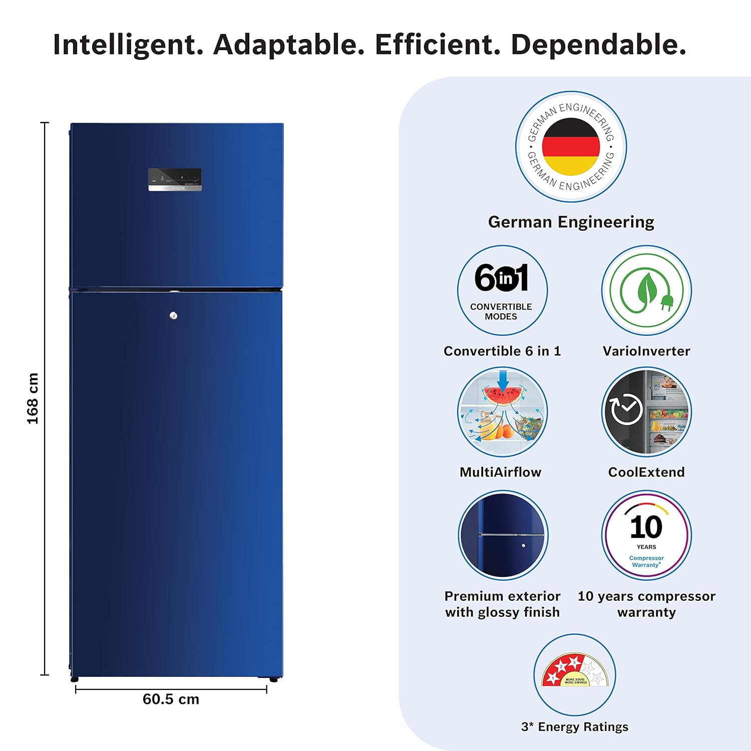 Bosch 269L 3star (2023) Frost free Refrigerator
